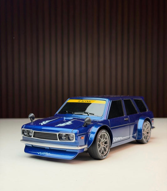 Trudj Blue Diecast Model Car – Mini Racing Set with Cones & Accessories