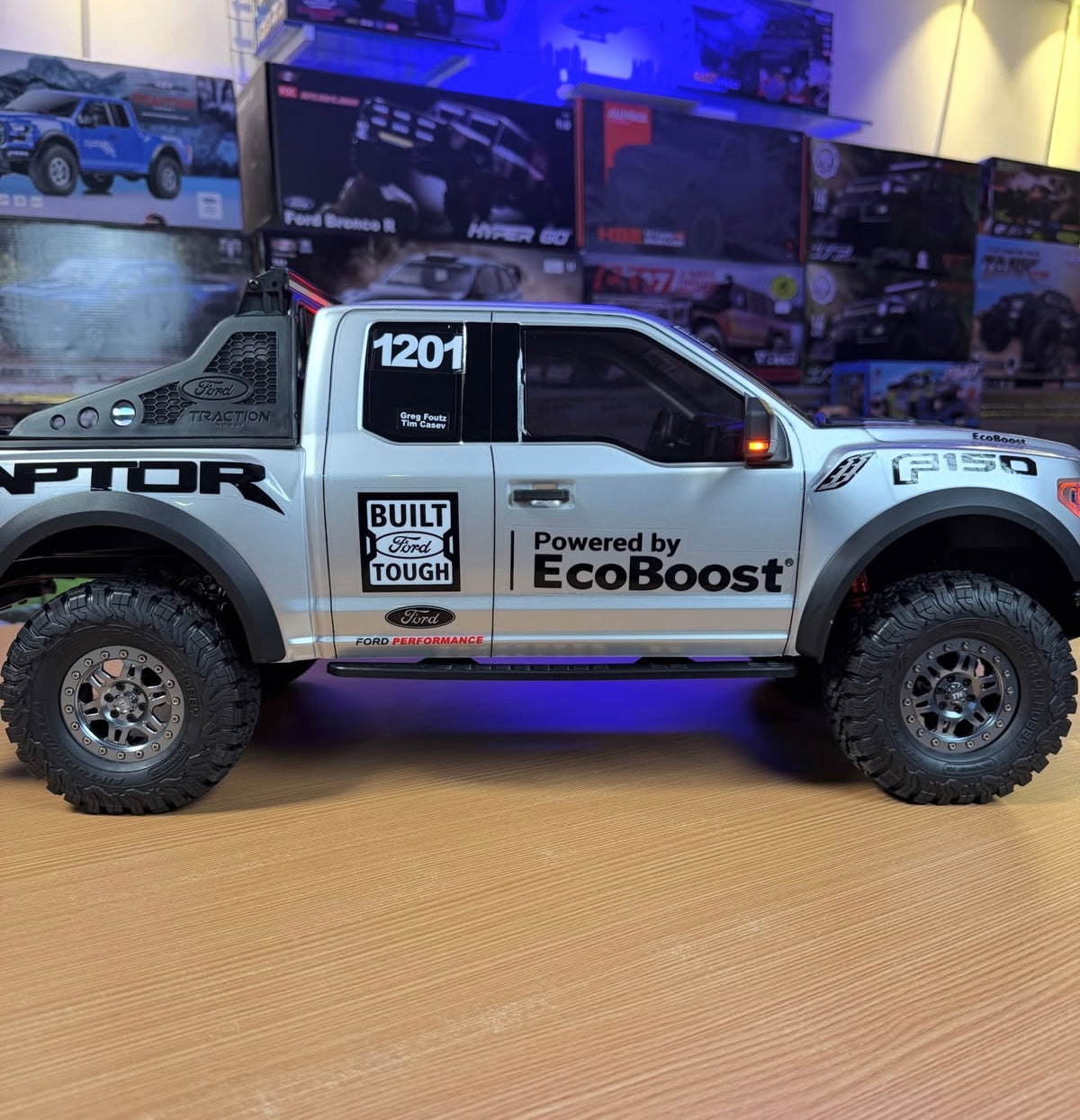 Trudj Ford F-150 RC Pickup Truck – Silver & Black Off-Road Edition