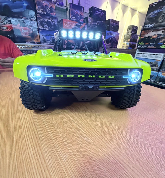 Trudj White, Black & Neon Green RC Off-Road Truck