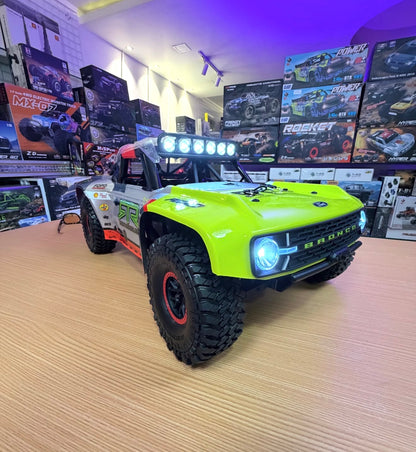 Trudj White, Black & Neon Green RC Off-Road Truck