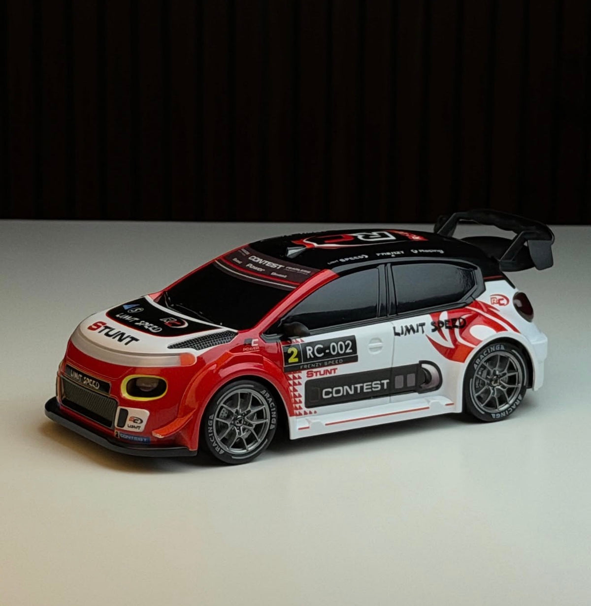 Trudj Remote Control Racing Car – Red, Black & White RC Toy